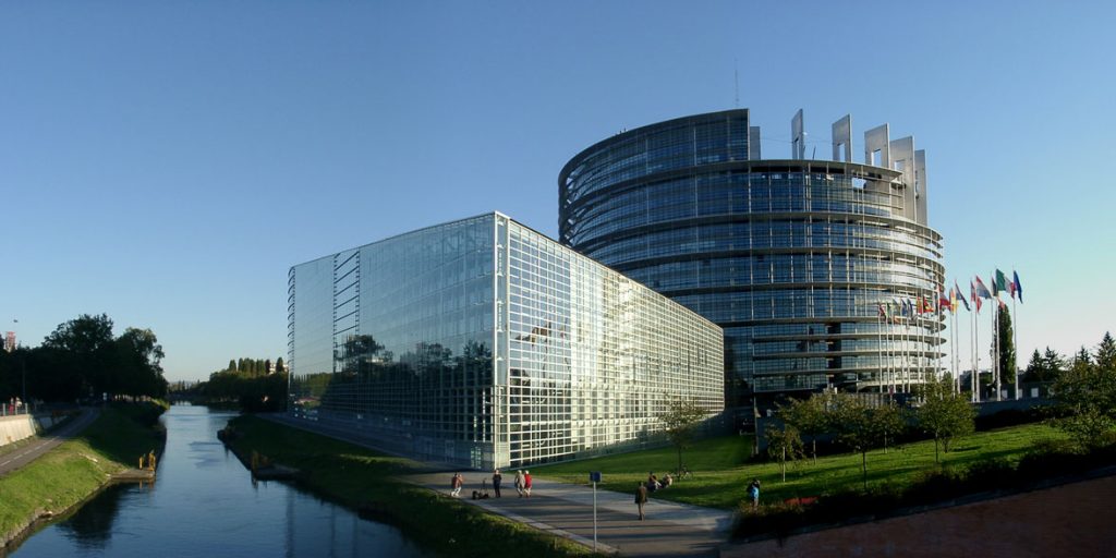 Parlement européen vue côté nord-ouest
