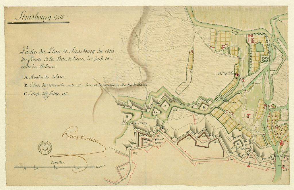 Plan incluant le Tivoli en 1755.